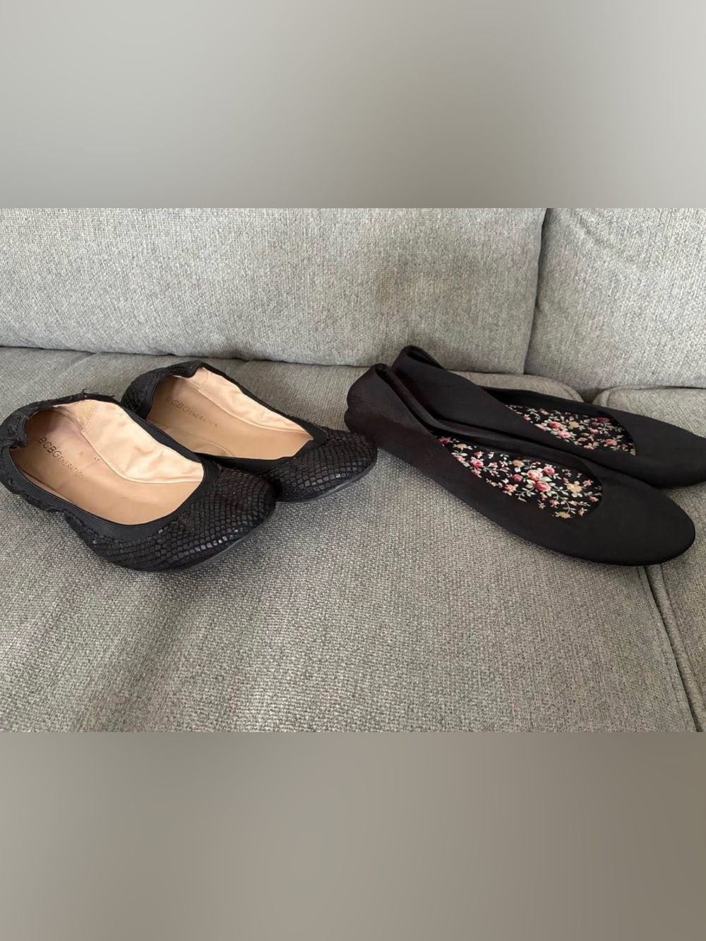 Ladies 6.5 Black Women's Ballet Flats